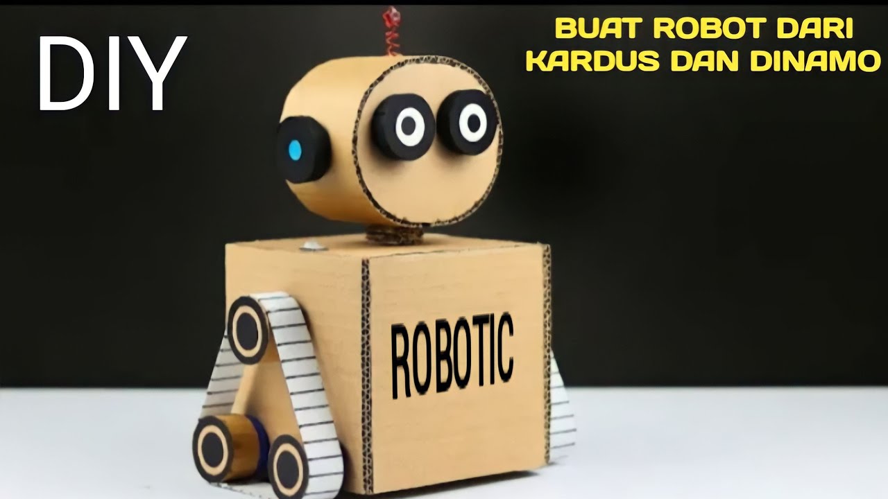 cara membuat robot canggih dari kardus dan dinamo mini bekas