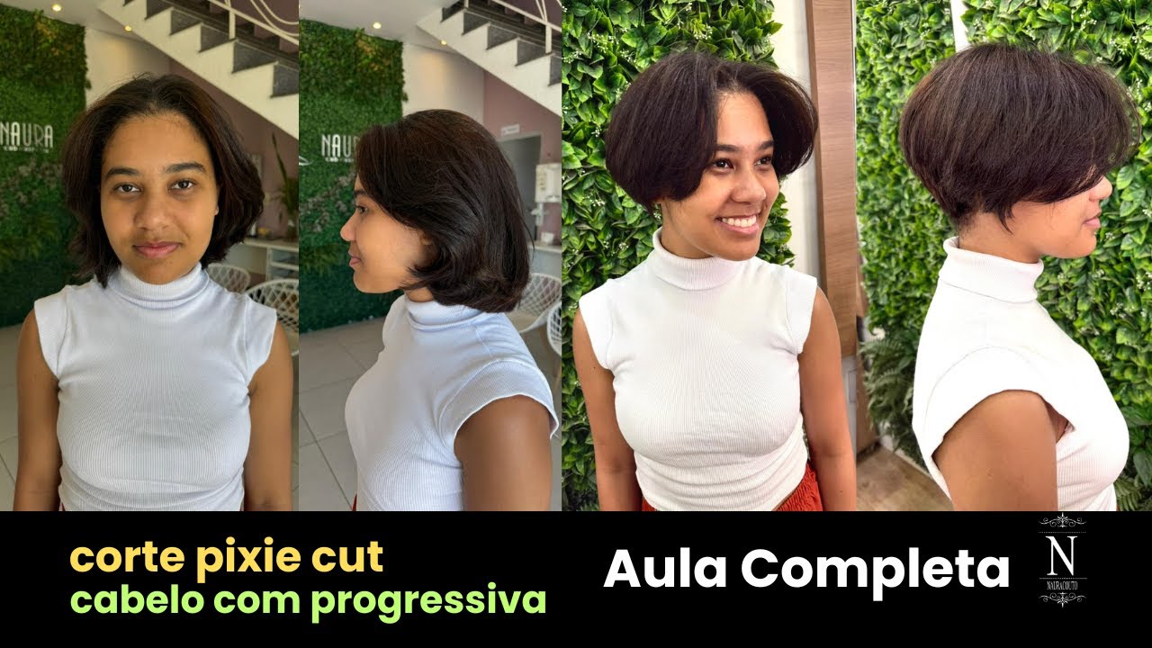 CORTE DESFIADO CURTINHO | PIXIE CUT EM CABELO COM PROGRESSIVA✨