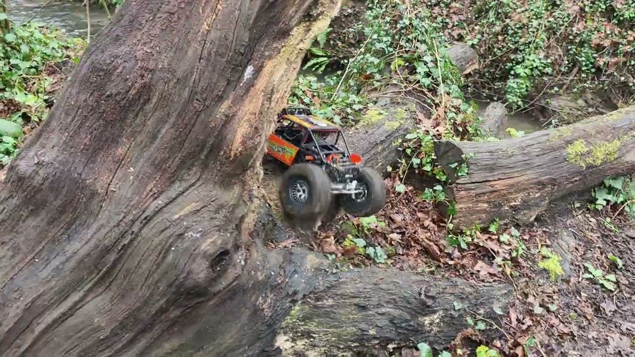 RC adventure trails in the woods & streams #vanquish #lcg #rc #crawler #fusion #rcadventure #rcfun 