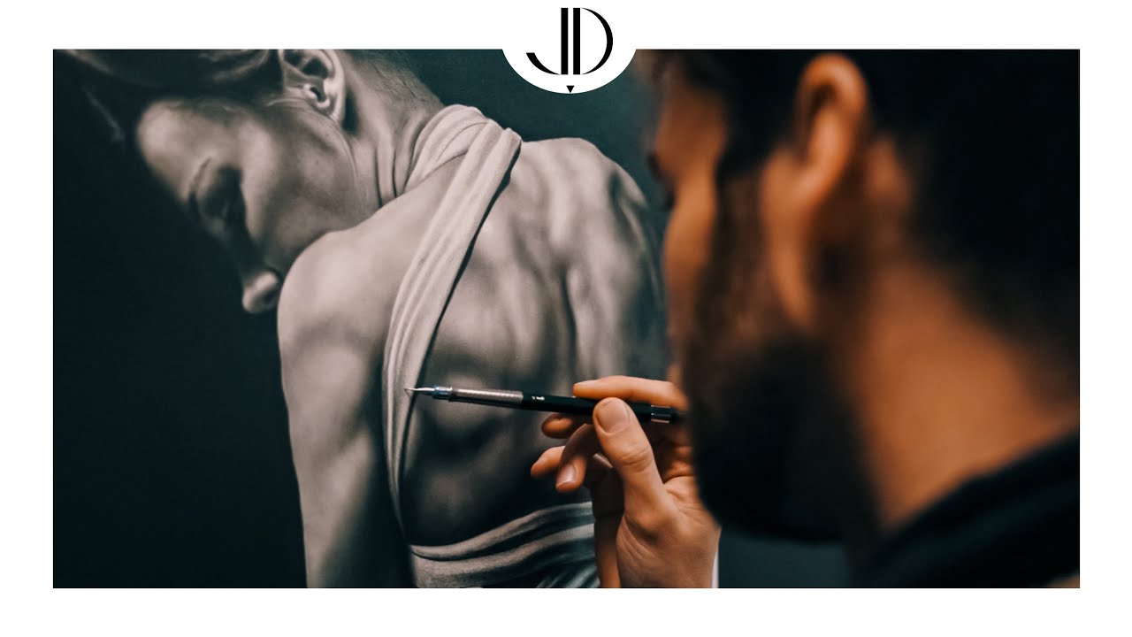 Pencil Drawing Timelapse - 'Figure in Frame'