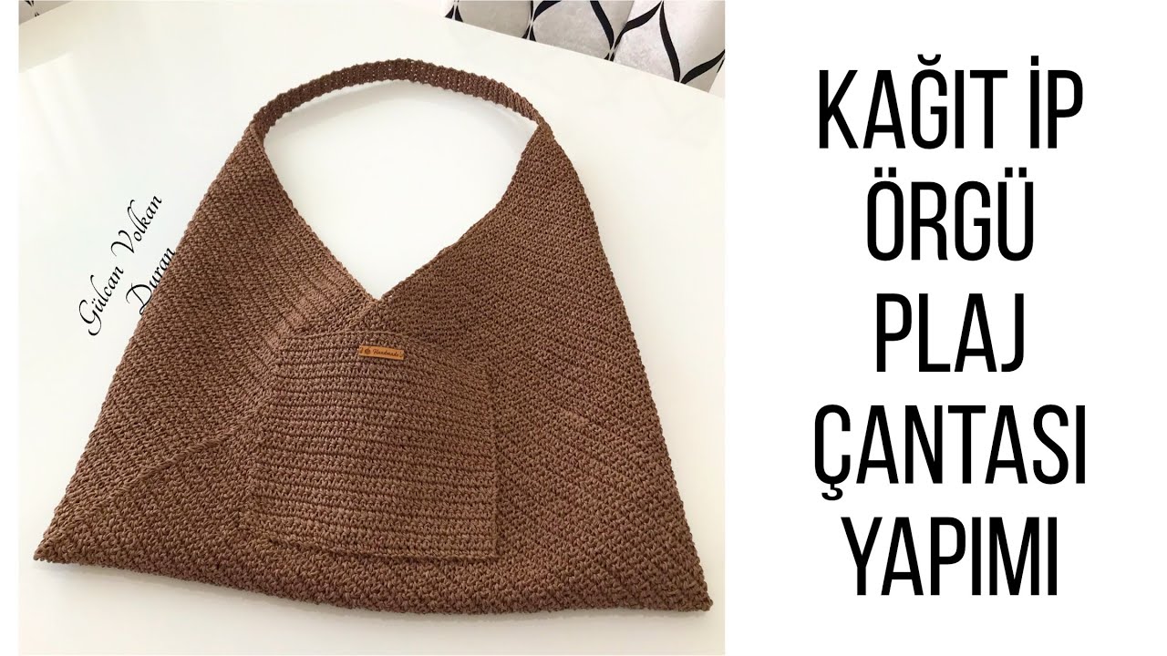 ✨Görenler BA YIL DI 🤩Kağıt İp ile Kolay Örgü Plaj🏝Çanta Yapımı