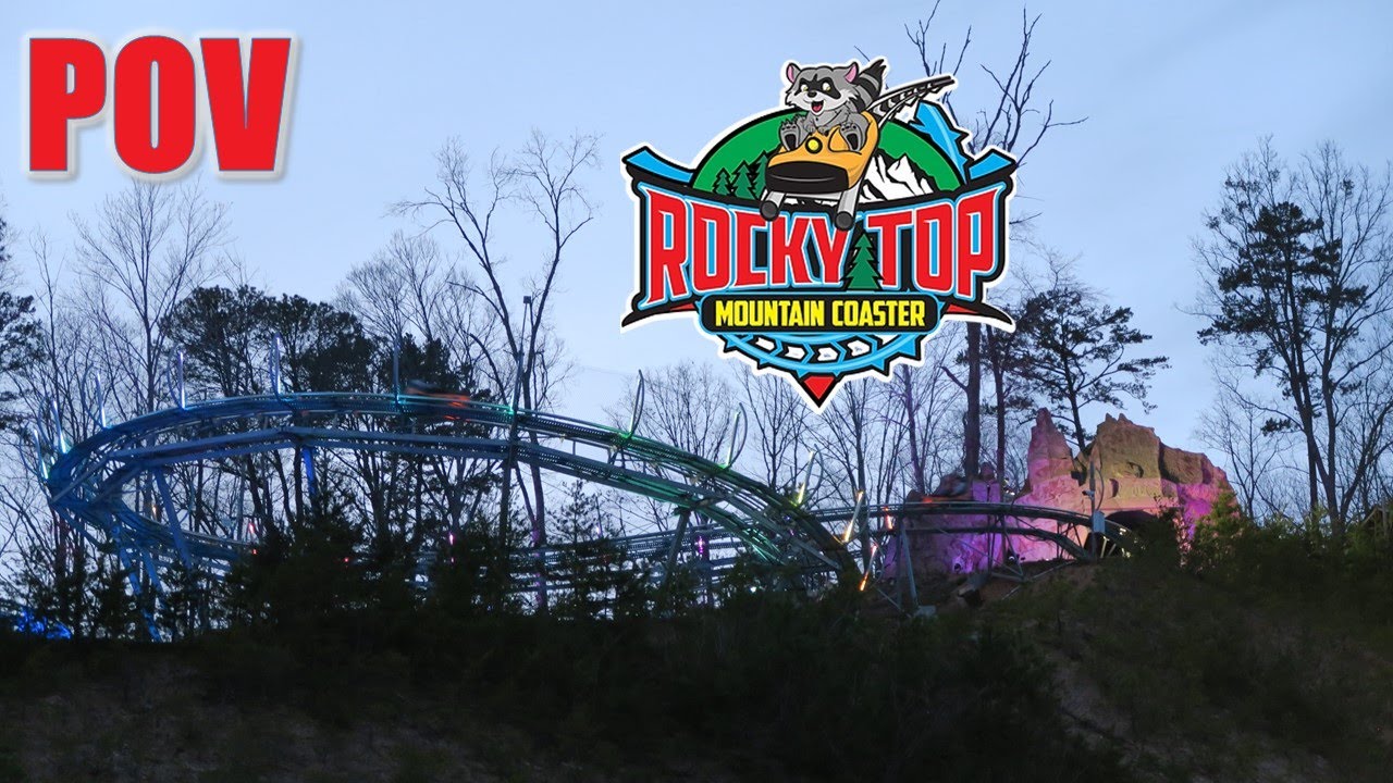 Rocky Top Mountain Coaster POV (Evening), Longest Mountain Coaster in Pigeon Forge | Non-Copyright