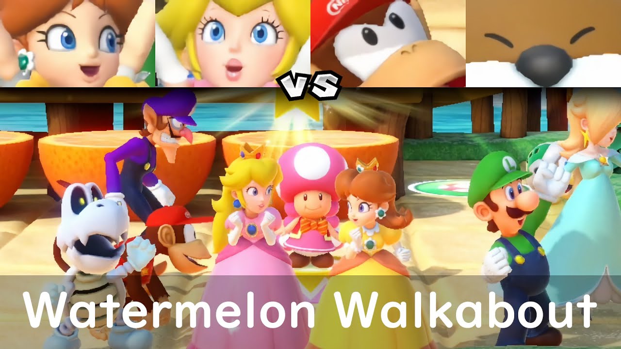 Super Mario Party Daisy and Peach vs Diddy Kong and Monty Mole #57