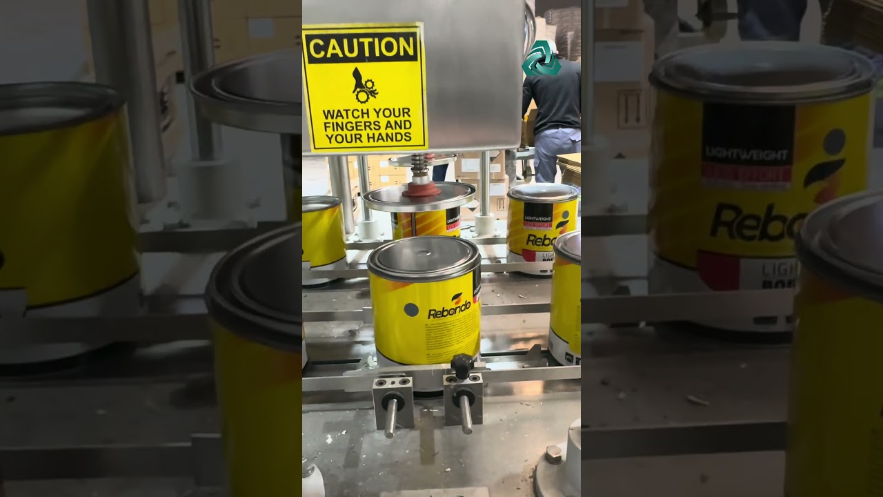 Tracking 2 Cans Through a Filling Machine #putty #coatingsindustry #engineering #highviscosity #fast