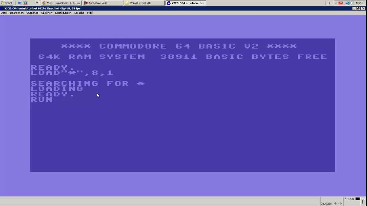 Einführung in den vice emulator (windows)