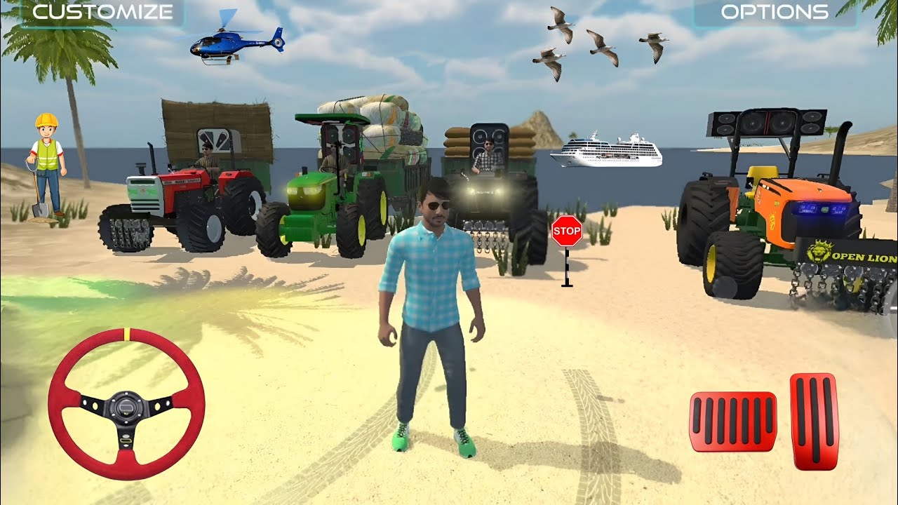 🛑 Drive jcb 🕹️ and uploading stone  🛻🚨from dumper truck in game #truck #jcb #tractor #dumper 