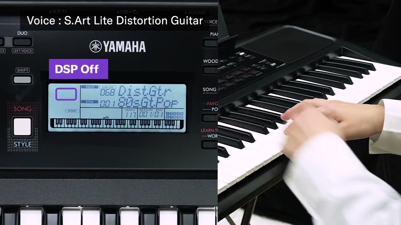 Yamaha Portable Keyboard PSR-E383 / YPT-380 Tutorial Video 9 - DSP