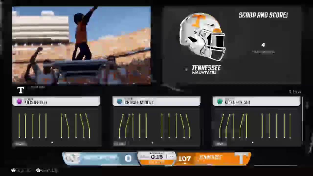 College Football Freshman Dynasty #1 Tennessee Volunteers 2-0 Vs. #21 North Carolina 1-1