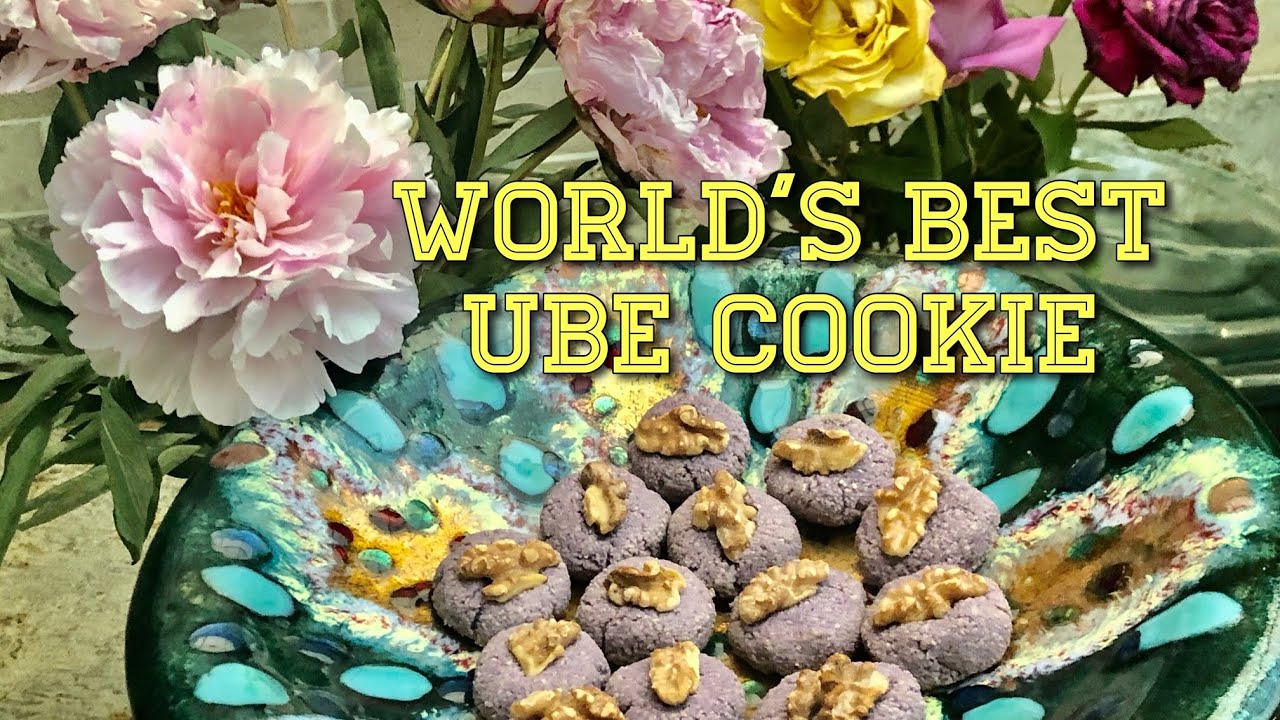 World's Best Keto Cookie - Ube Almond Walnut Cookies
