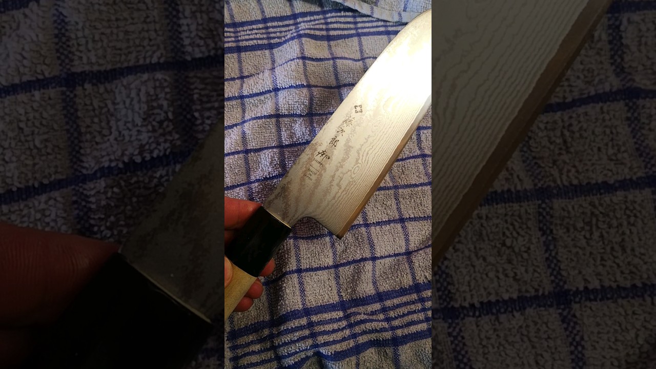 Нож Tojiro Shippu на заточке 👍 #shorts #нож #knife #заточка #knives #ножи #заточканожа #tojiro