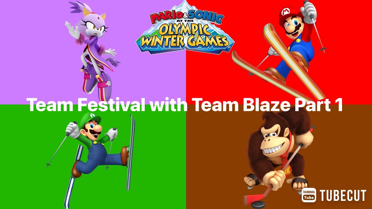 Mario & Sonic at the Olympic Winter Games Team Festival (Team Blaze) Part 1