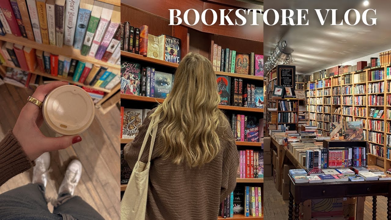COZY bookstore vlog 🕯️📚🌧️  spend the day book shopping w/ me & HUGE 20+ book haul
