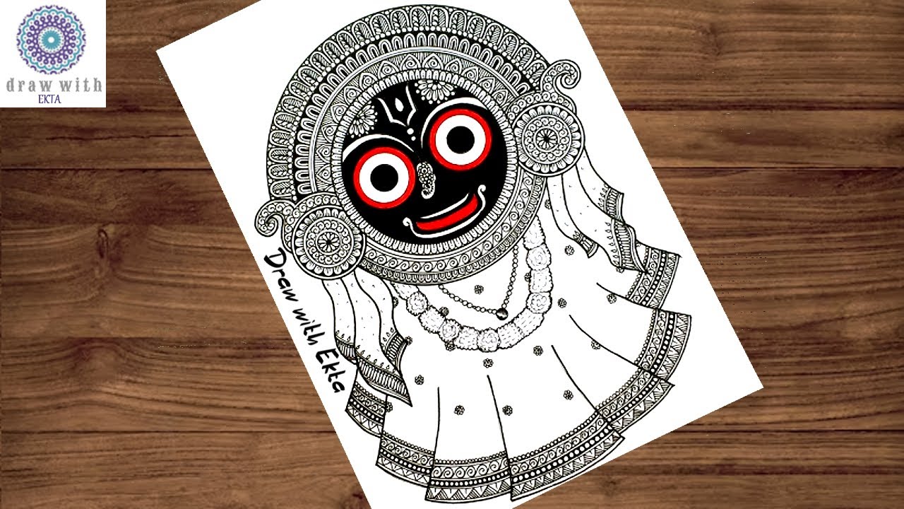 Lord Jagannath Mandala Art | Step by Step | Simple Mandala Art | Mandala art for Beginners