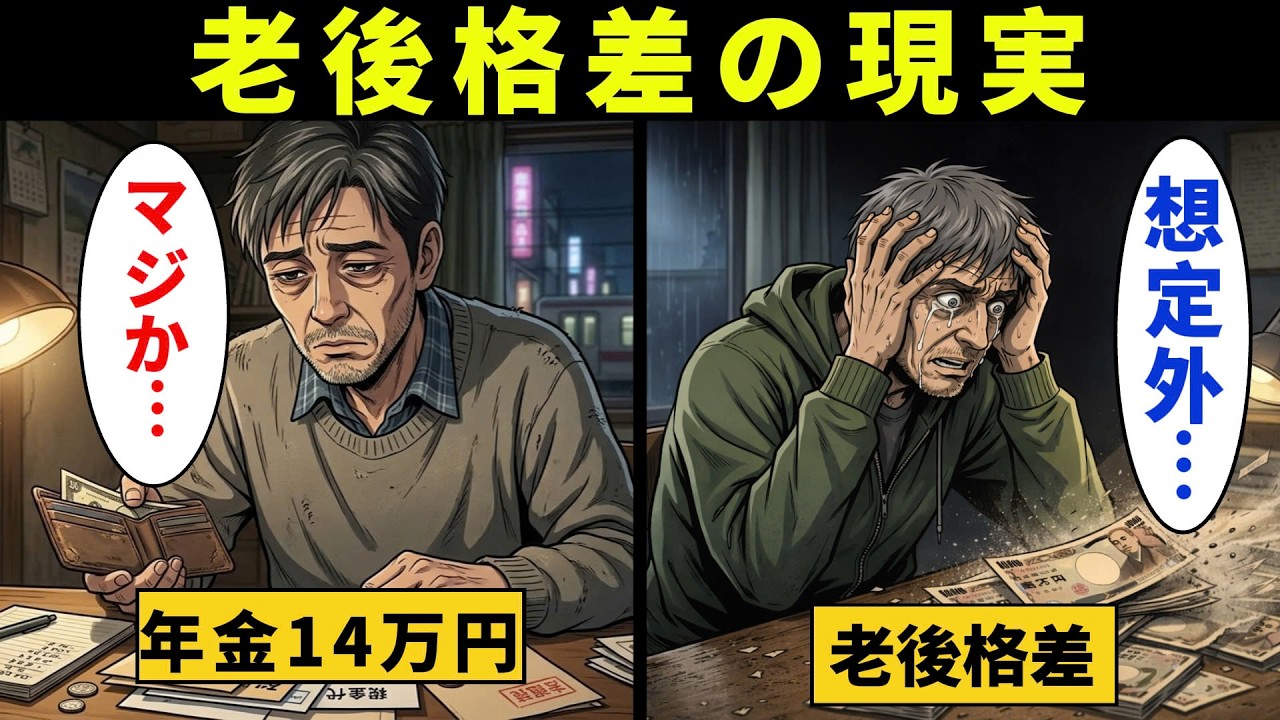 【漫画】年金14万円で暮らす65歳男。同じ年齢の友人との老後格差は“想定外”だった【メンタル闇ネタ】
