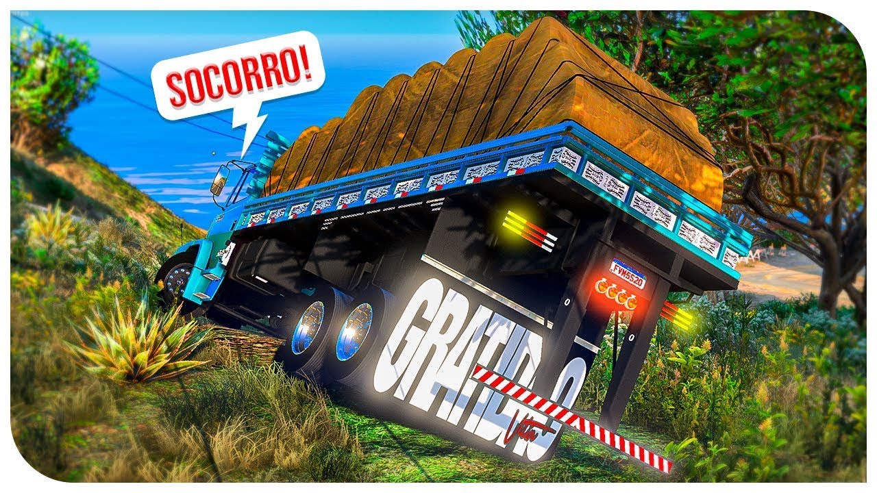 GTA 5 VIDA DE CAMIONEIRO: MEU AMIGO CAIU DA RIBANCEIRA COM MEU CAMINHAO CARREGADO 😭
