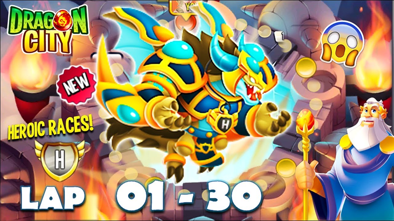Dragon City: High Heroic Dragon | Heroic Race LAP 1 - 30 COMPLETED 😱