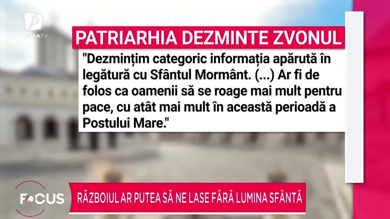 Lumina Sfântă, sub semnul războiului