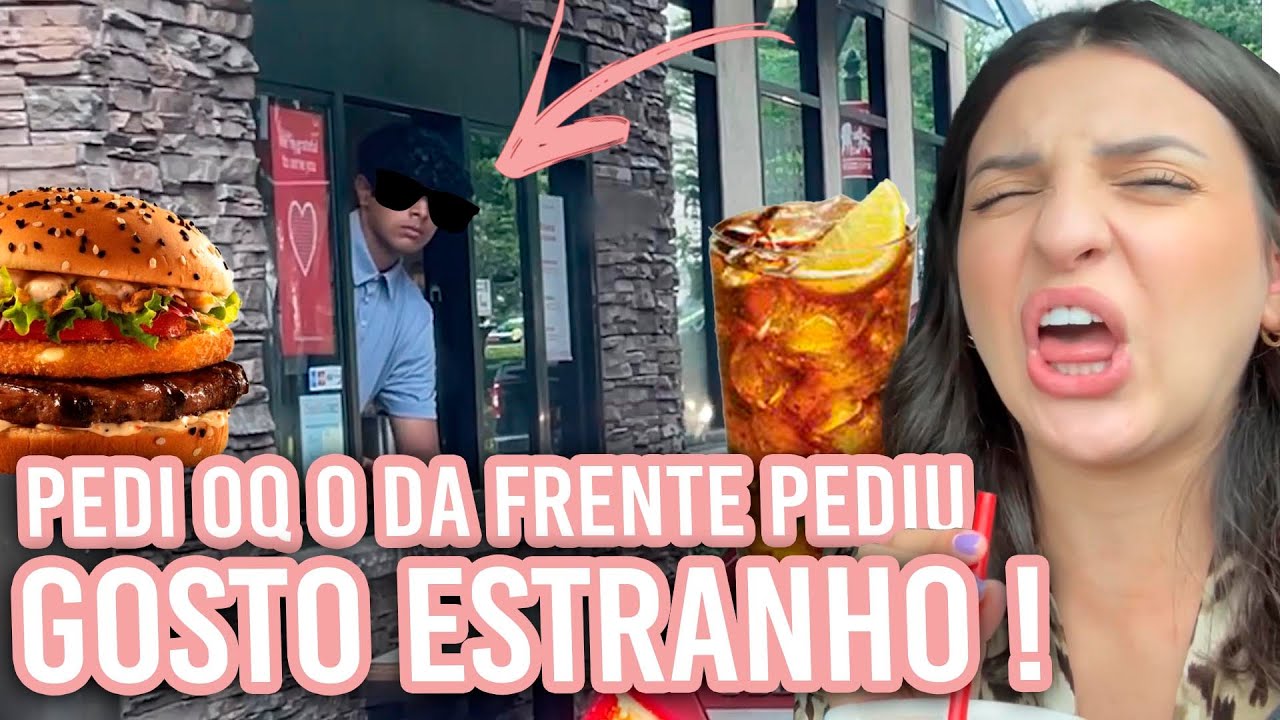 PEDINDO O QUE A PESSOA DA FRENTE PEDIU NO DRIVE THRU - PIOR BEBIDA QUE JA TOMEI