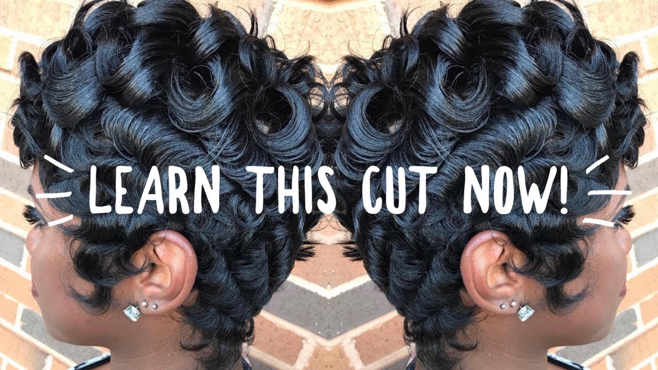 PIN CURLS ON PIXIE CUT  @CRAZYABOUTANGEL