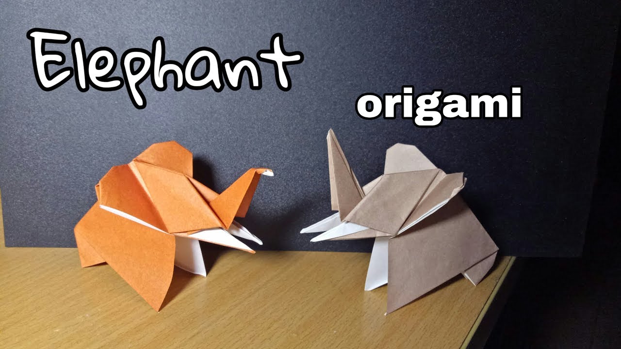 Origami Elephant - c&aacute;ch gấp con voi - Origaminhkhanh