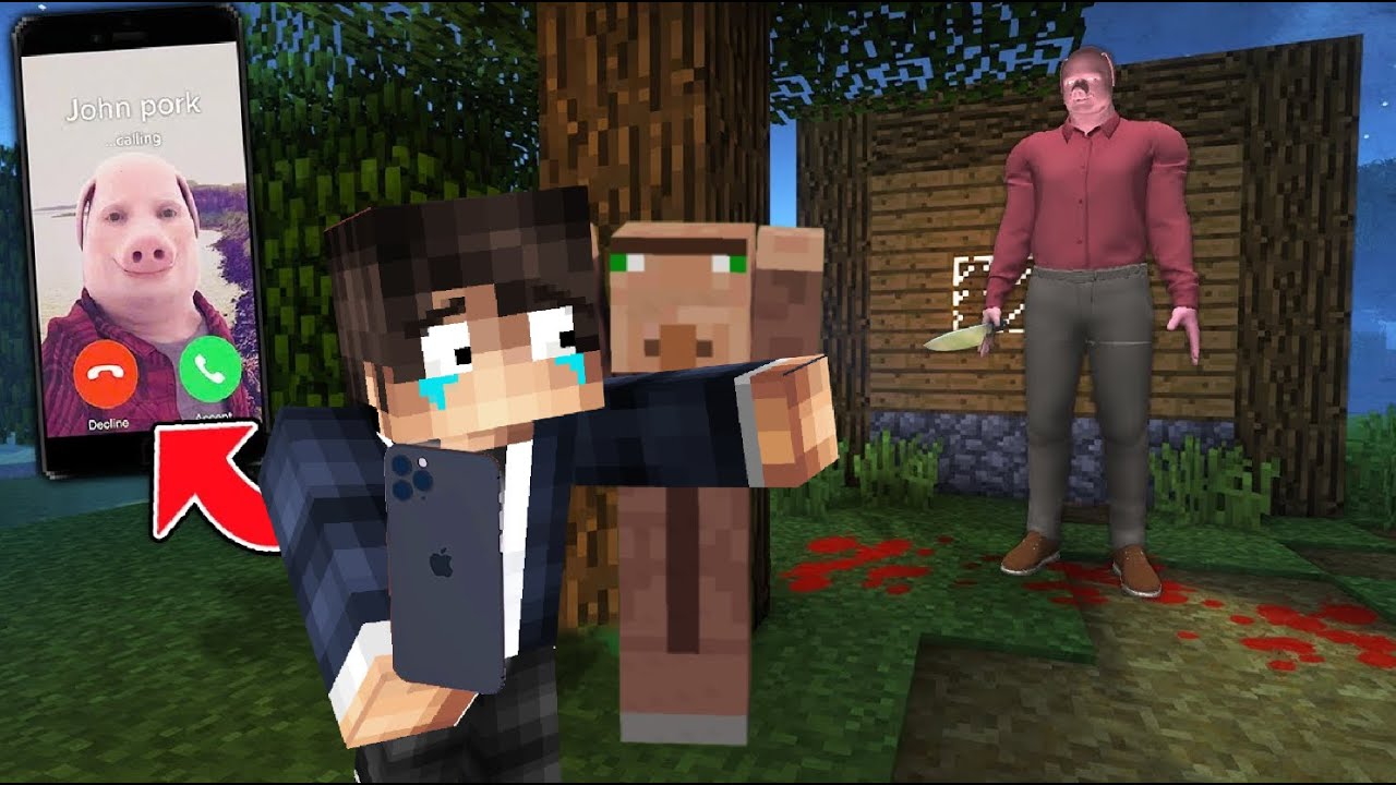 STRA&Scaron;NI JOHN PORK Me Je Pozvao u Minecraftu!!!