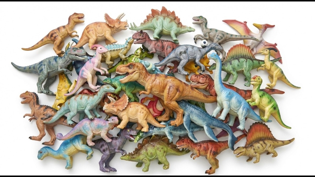 Dinosaurs For Toddlers: T-Rex, Triceratops & Stegosaurus Adventure | Toddler Learning Video
