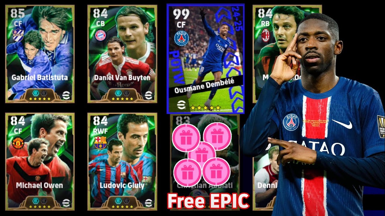 Free EPIC Card!! 🎉🎁 8th Anniversary Reward Pack Opening eFootball 2025 | EPIC Batistuta 105 Rated 🔥