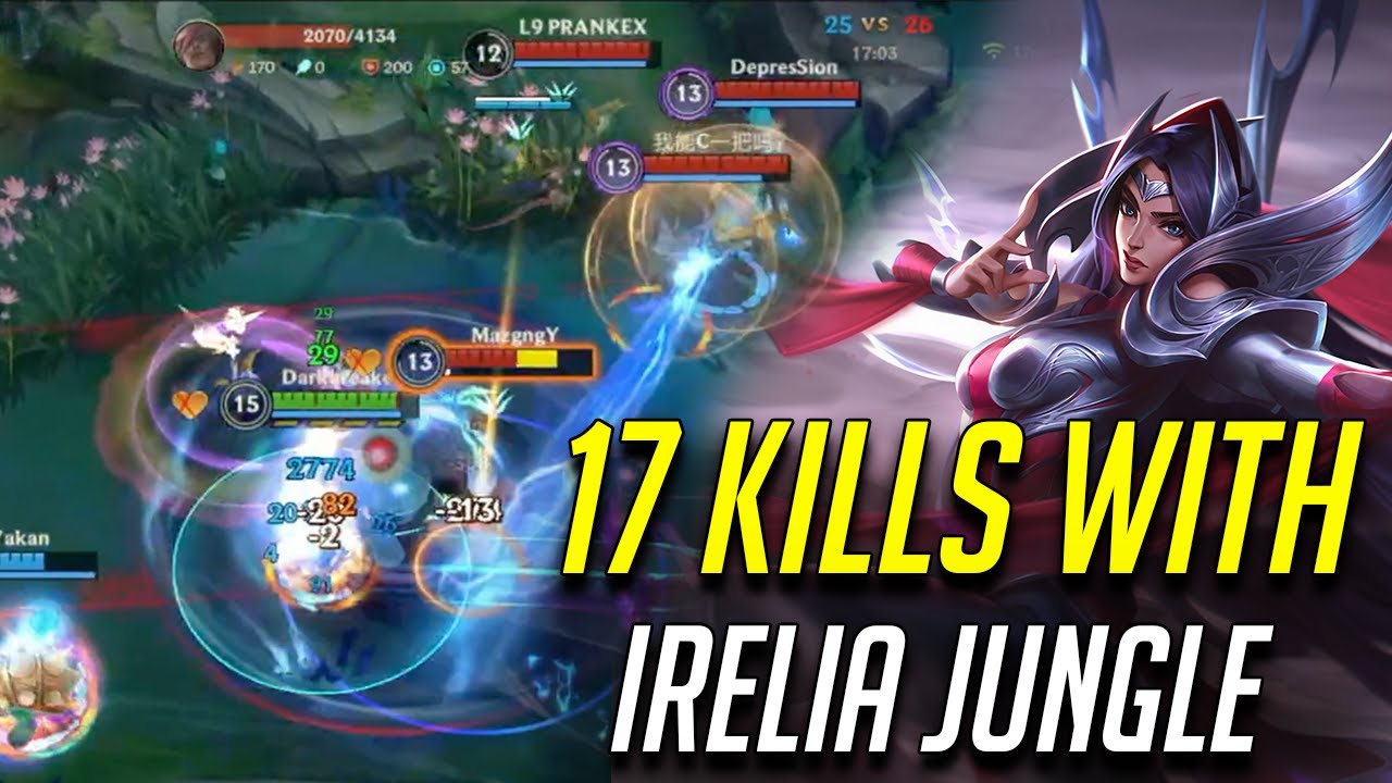 WILD RIFT IRELIA JUNGLE INSANE BUILD FOR 5.1B 17 KILLS