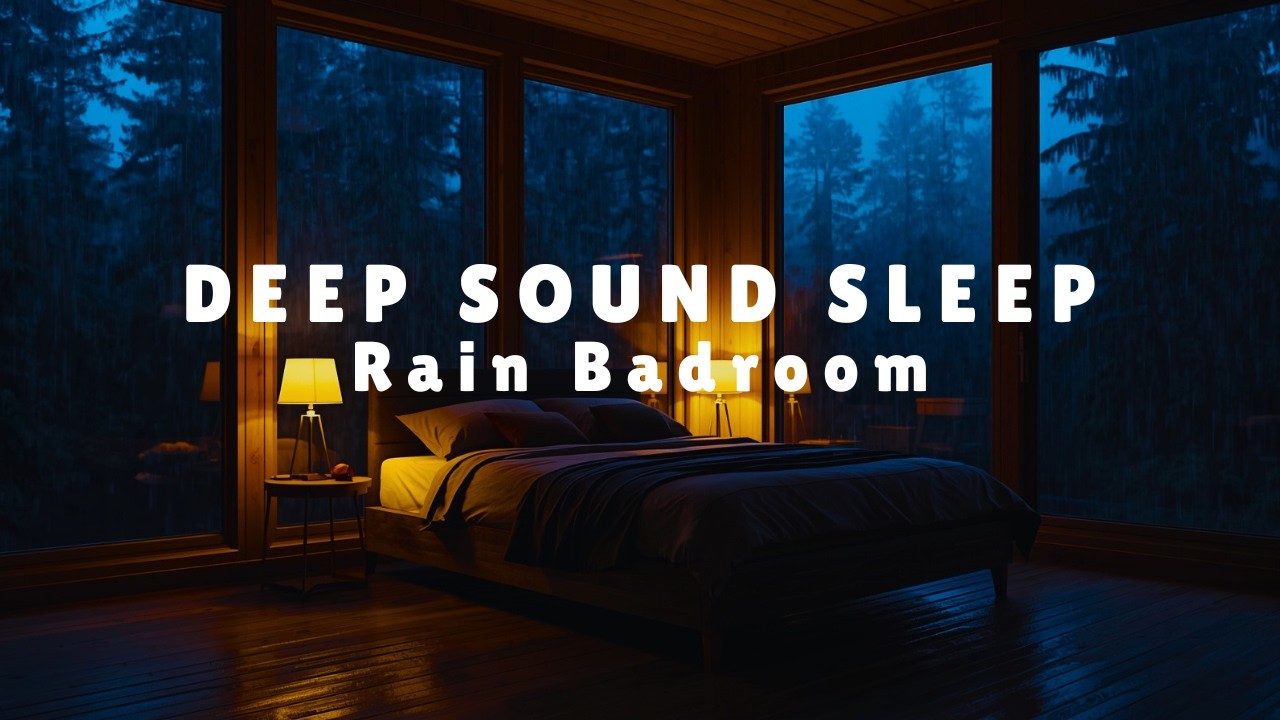 🌧️ 24/7 Rain Sounds for Deep Sleep 🌙 Cozy Bedroom Window & Thunder Ambience
