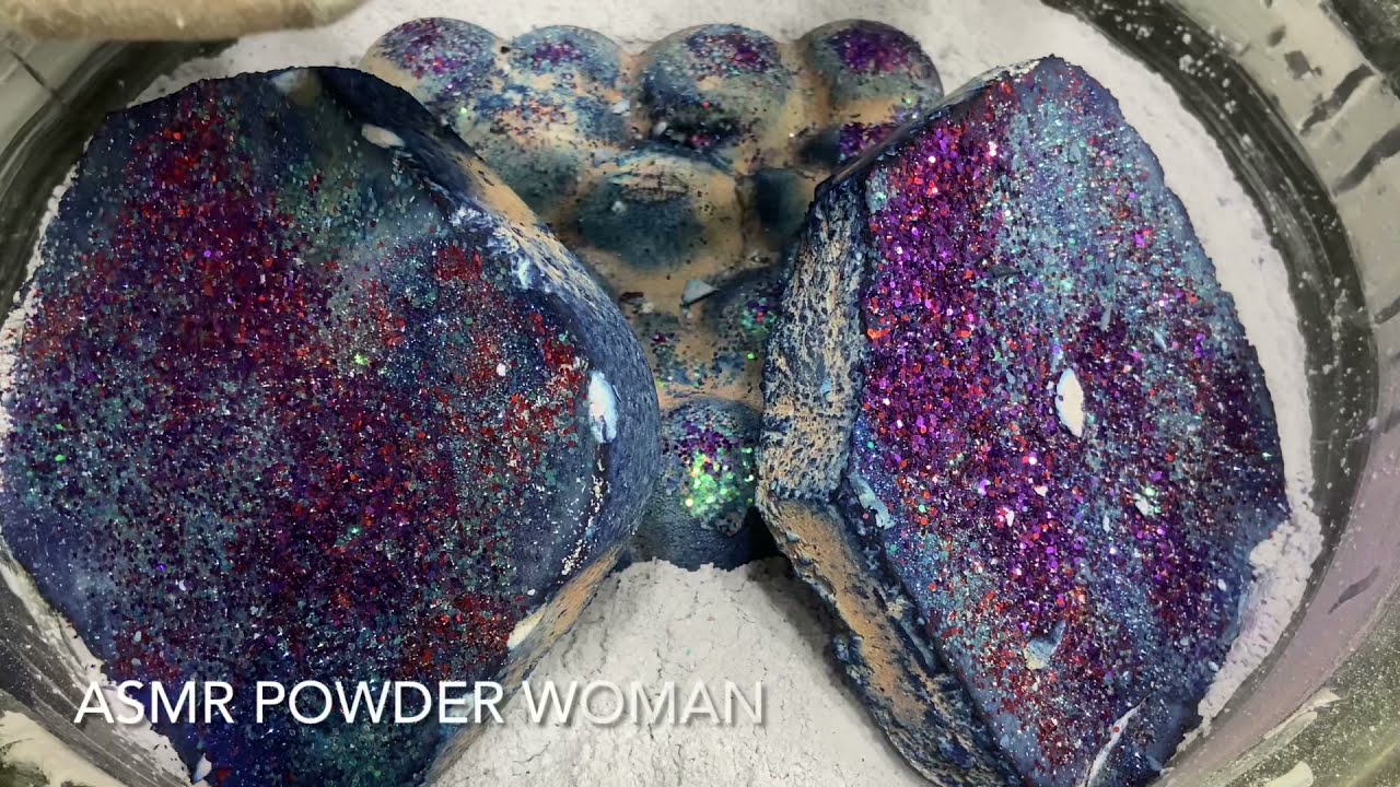 Three Glittery Purple Slabs | Satisfying