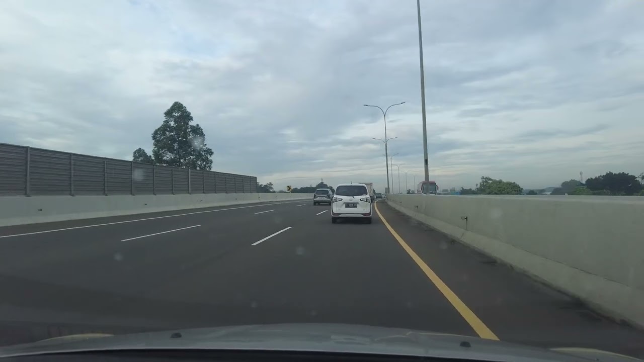 Highway Drive from Jatikarya Bekasi to Margonda Depok via Cimanggis-Cibitung & Cijago Toll Roads