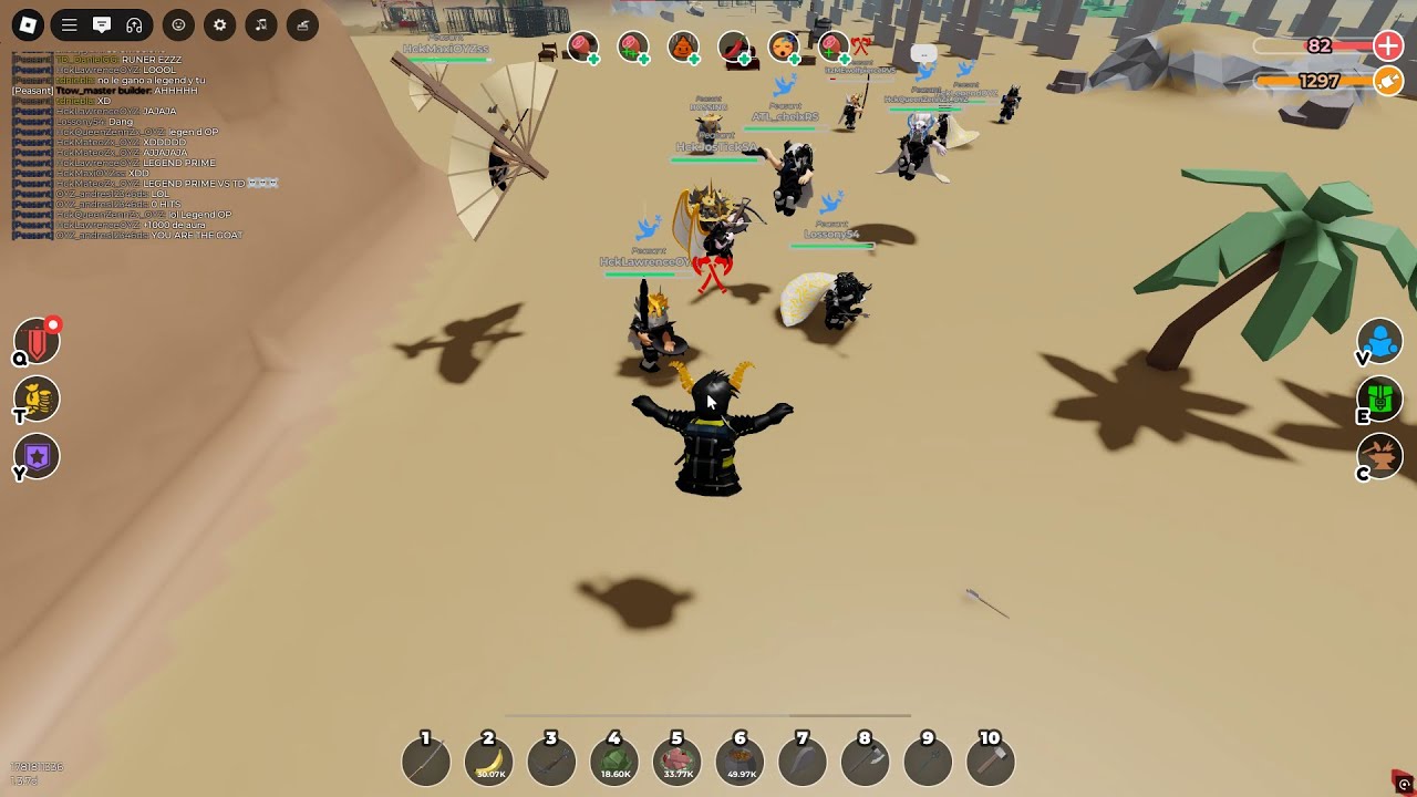 Matando randoms (TD vs SA) 12vs20 | Roblox The Survival Game