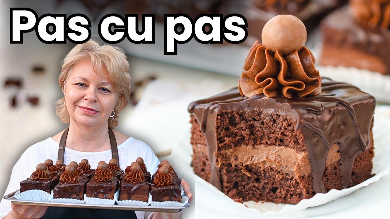 Amandine cu ciocolată – rețetă simplă, fără fondant, cu gust intens de rom
