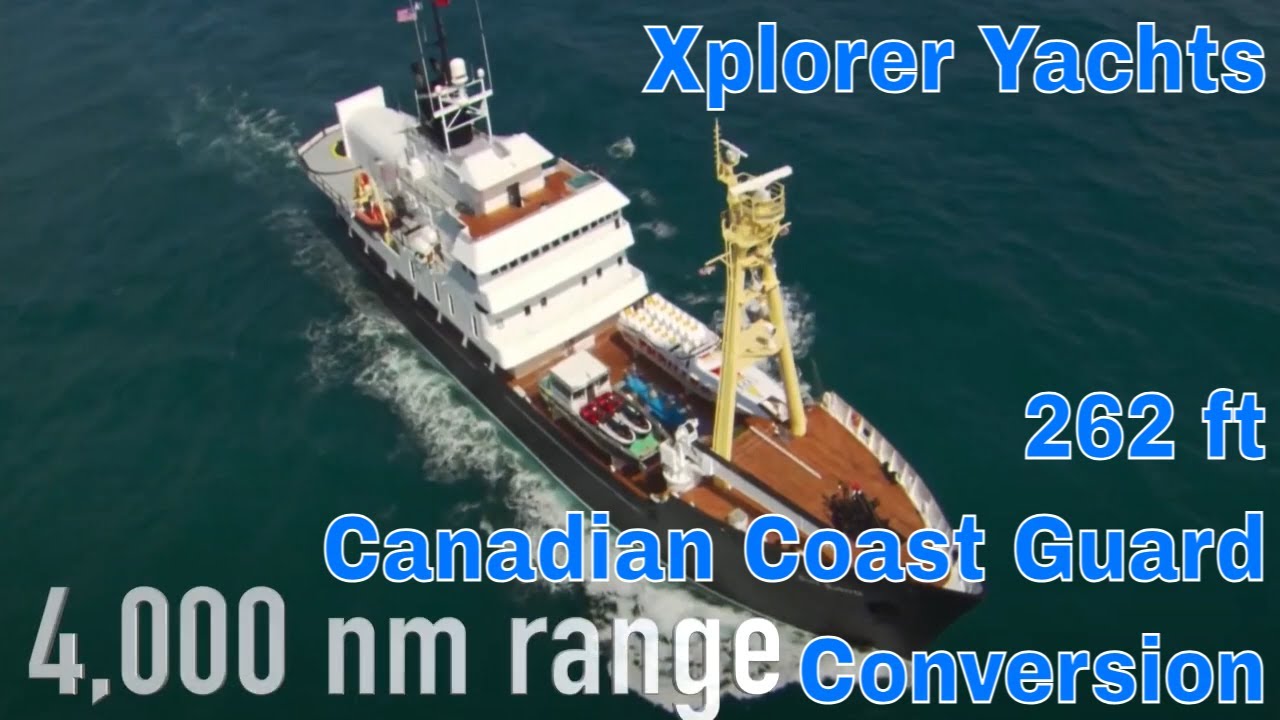 262 ft Former Canadian Coast Guard Vessel Converted to Expedition Yacht
