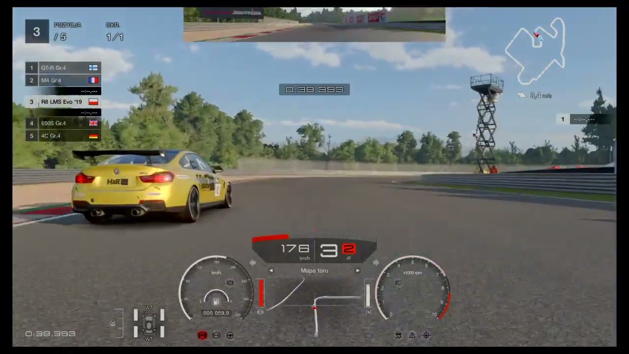 GT 7 Wyprzedzanie Sainte Croix Audi R8 LMS Evo&lsquo;19