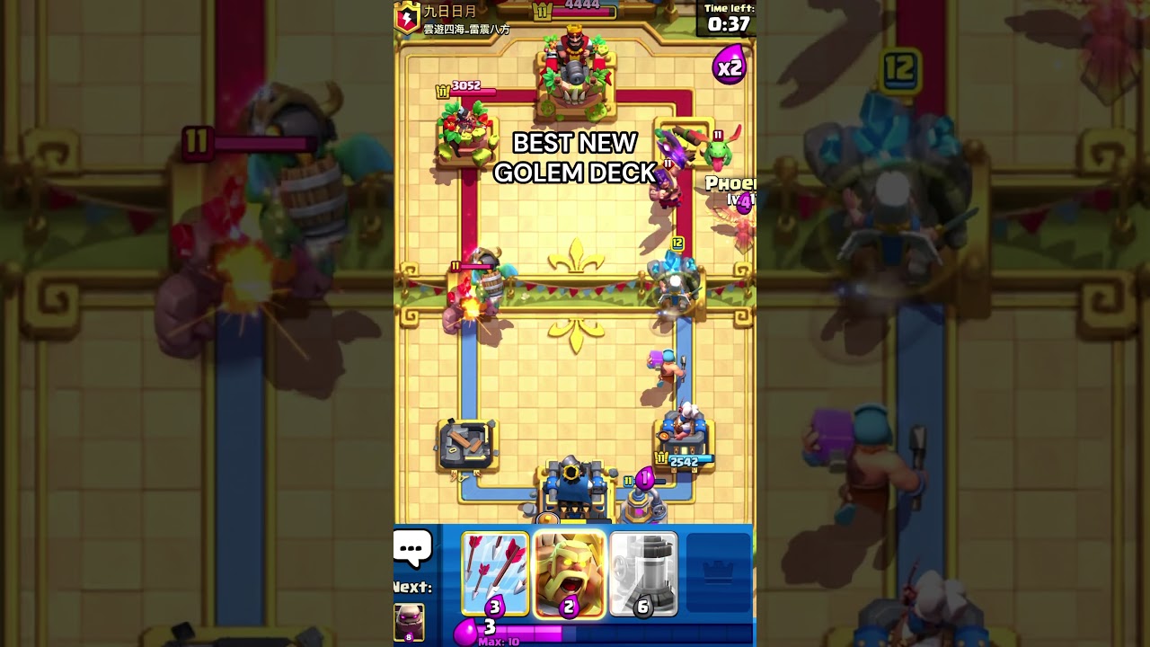 BEST NEW GOLEM DECK #clashroyale #clash #shorts #viral #trending