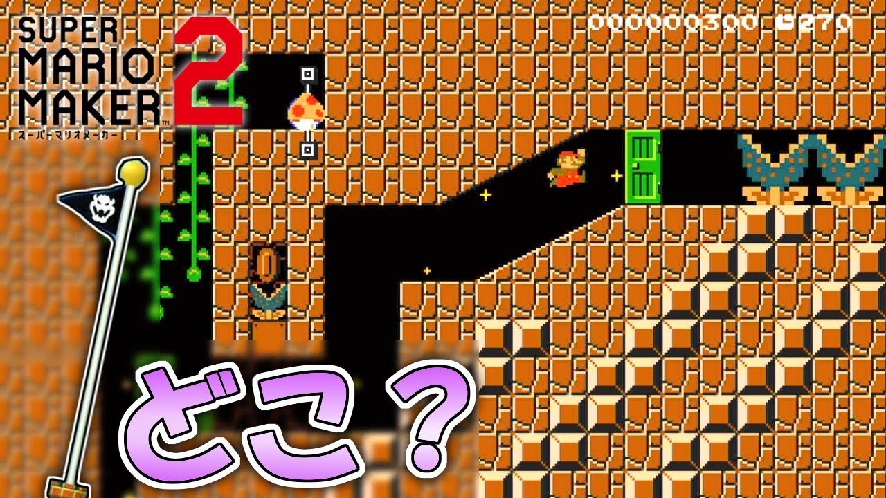 そんなとこに⁉この画面の中にゴールがあります…!【マリオメーカー2】