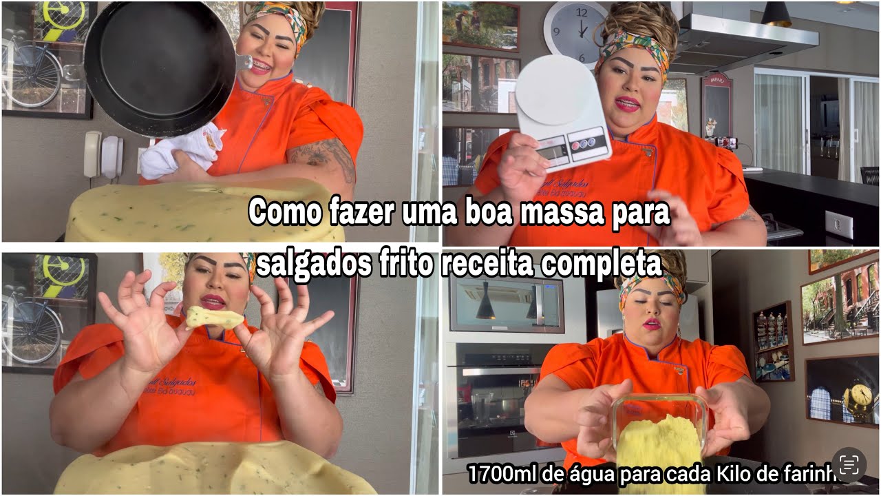 Massa para todo tipo de salgados frito| receita completa passo a passo