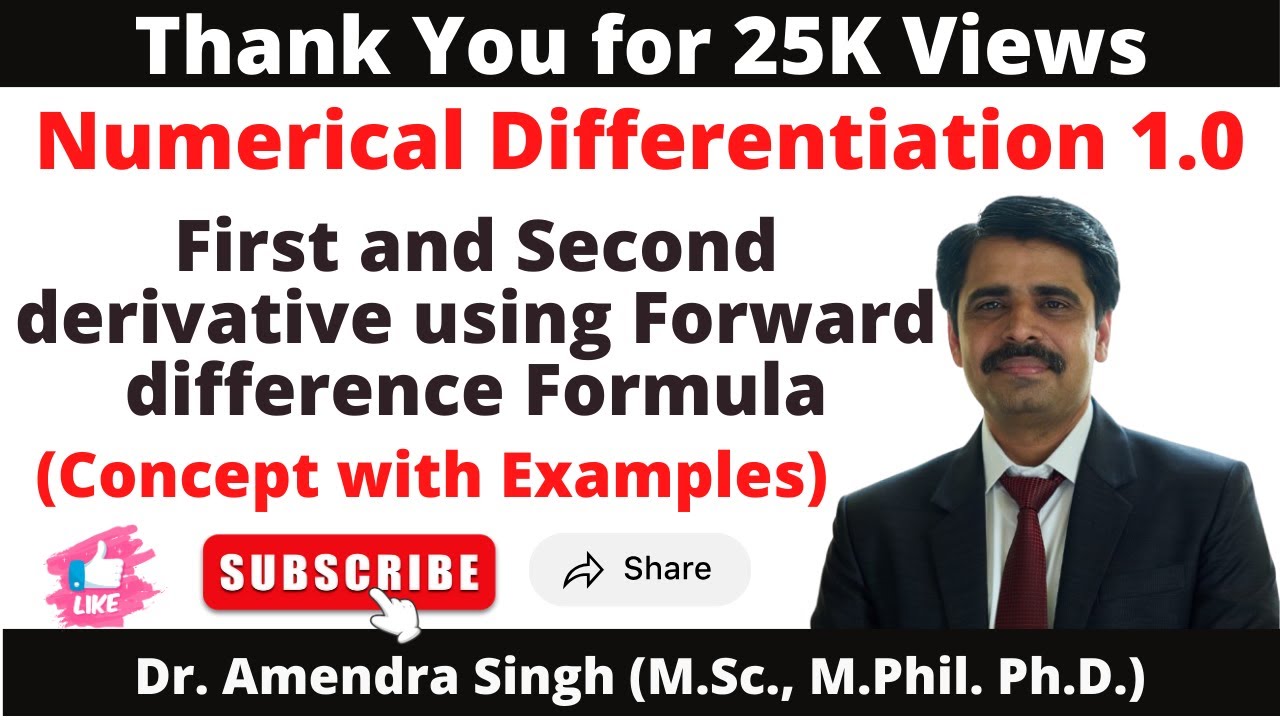 Numerical Differentiation || How to find First and Second derivative from Newton's Forward Formula