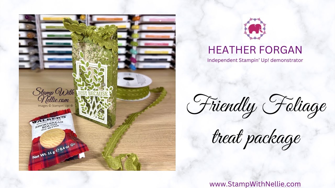 How to make a treat package with the Stampin' Up! Friendly Foliage bundle and Nature Walk DSP