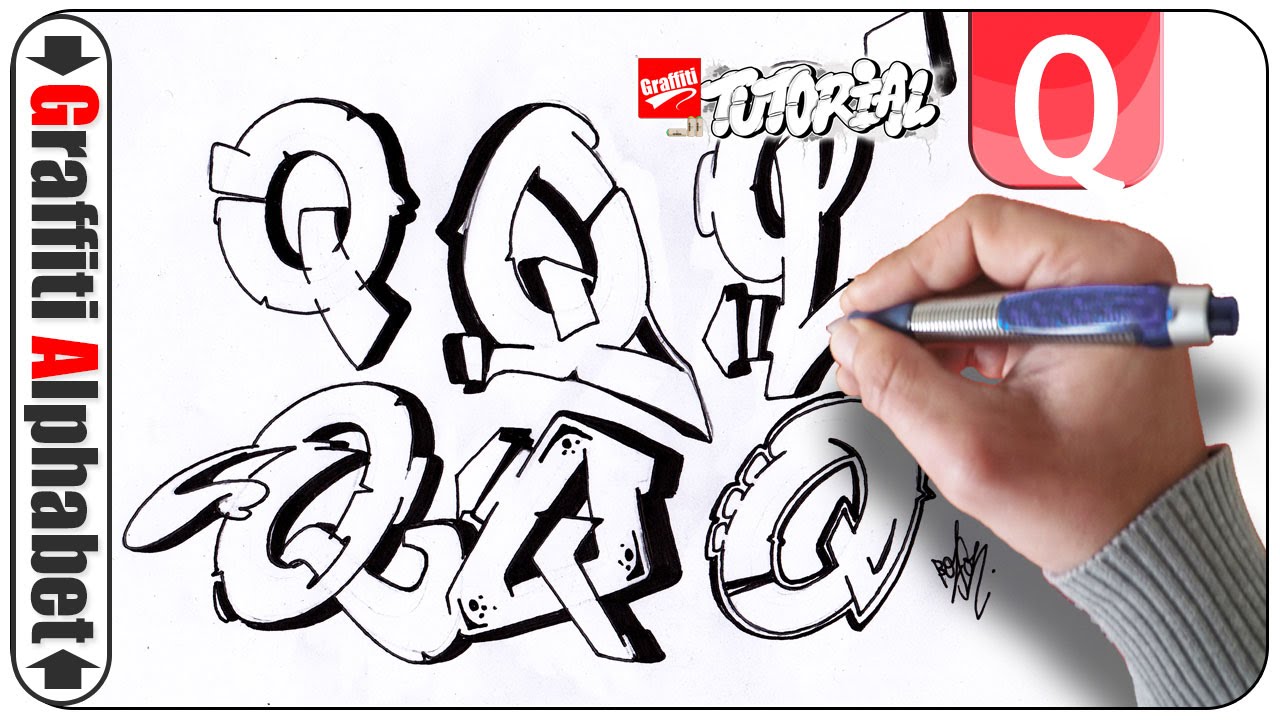 Graffiti Alphabet Buchstabe Q - Letra Q - Letter Q