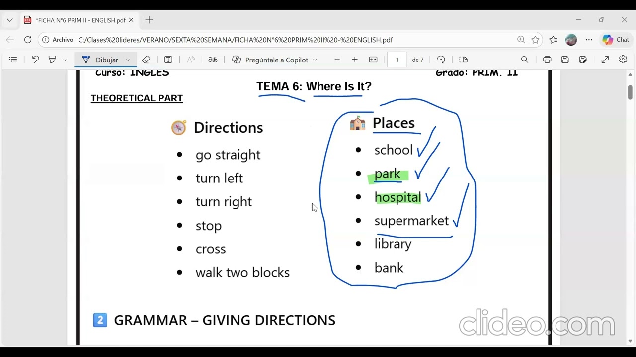 PRIM II - ENGLISH CLASS