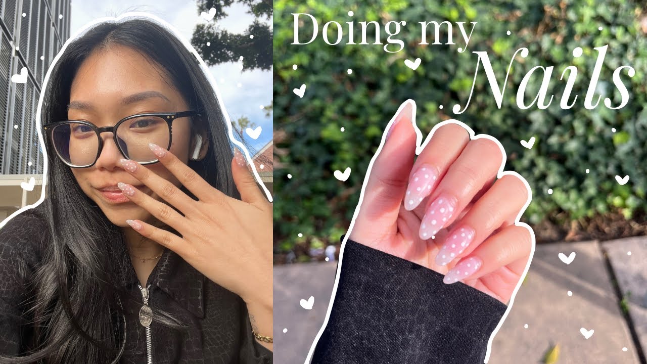 do my nails with me 🫧 🎀 ⋆˙⟡ prepping for back to school