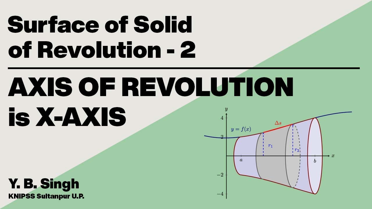 Surface of Solid of Revolution 2 - AXIS OF REVOLUTION is X-AXIS | Y.B. Singh, KNIPSS Sultanpur