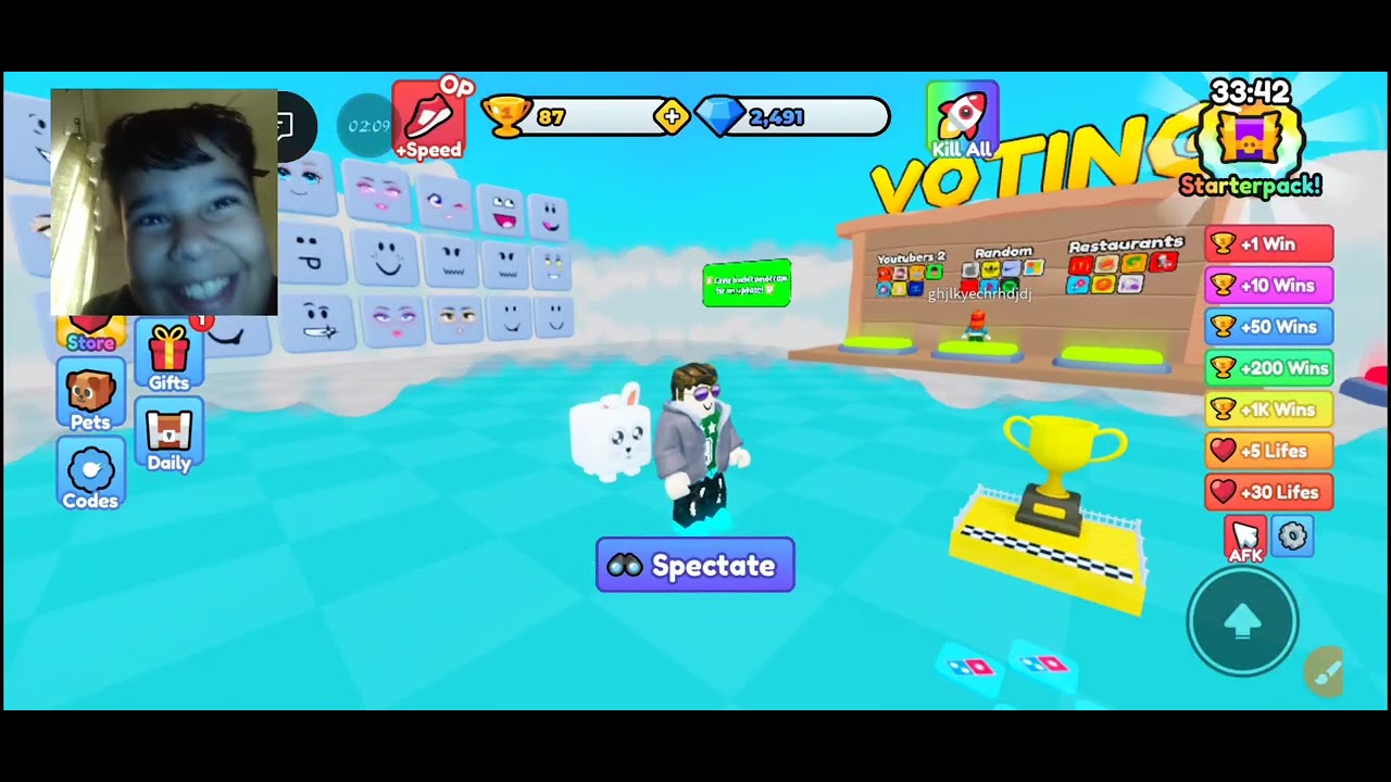 I am wins in roblox 