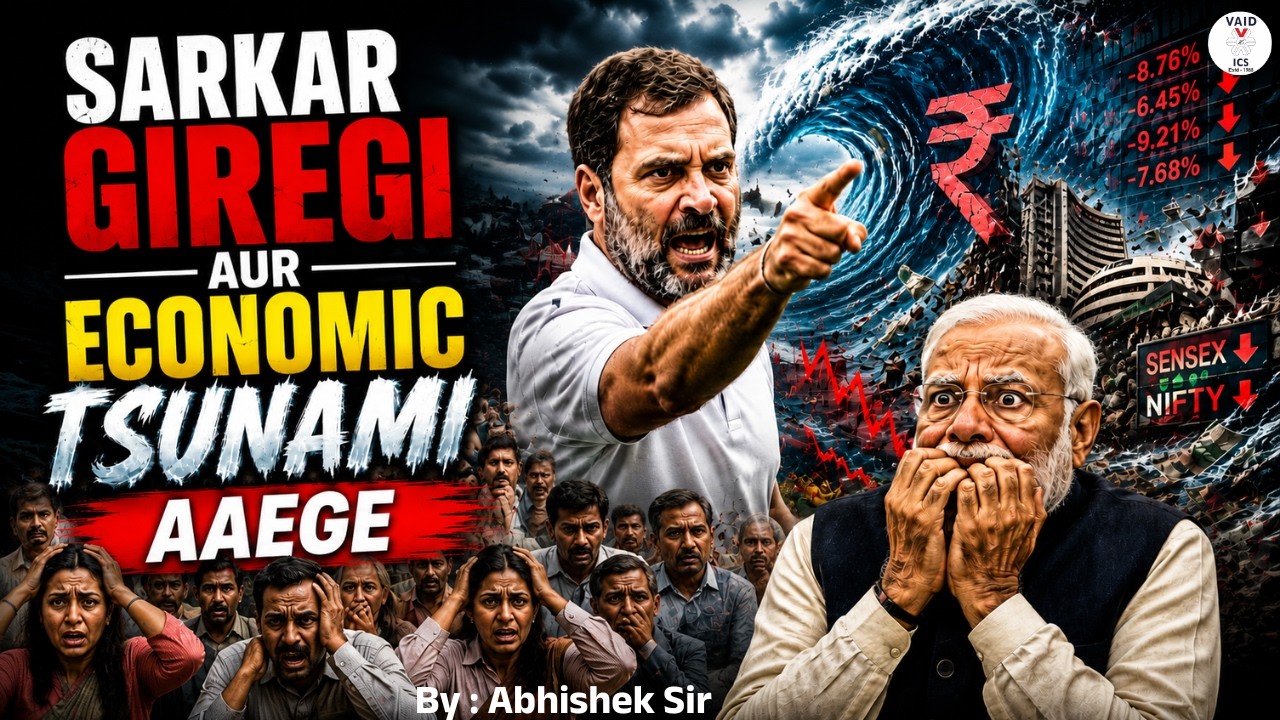 &ldquo;ECONOMIC TSUNAMI COMING?&rdquo; Rahul Gandhi&rsquo;s BIG Warning Shakes India 😱 | Abhishek Sir | VAID ICS
