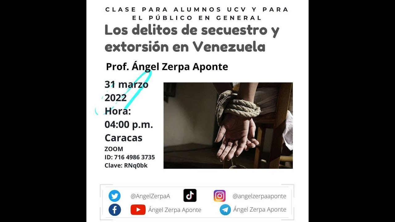 Ángel Zerpa A El delito de secuestro en Venezuela, conforme a su especial Ley.