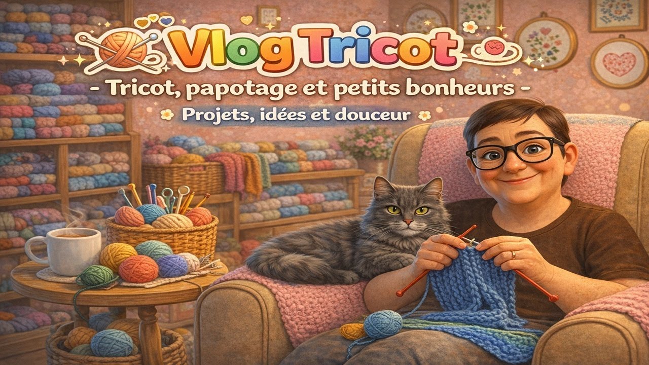 Vlog Tricot # 27 🧶 Tricot Papotage et petits bonheurs 🧶 Projets Idées et Douceur 🧶