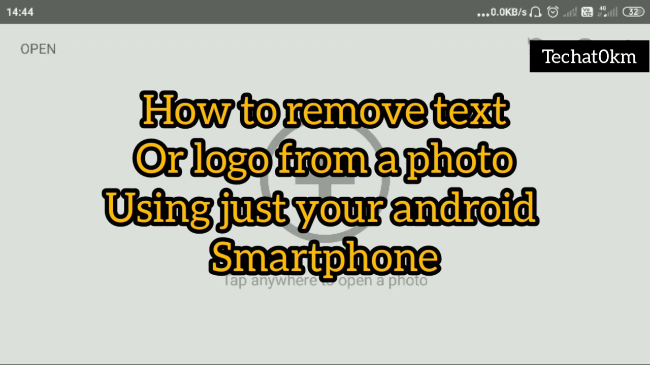 how to remove text, logo or watermark from photo just using mobile