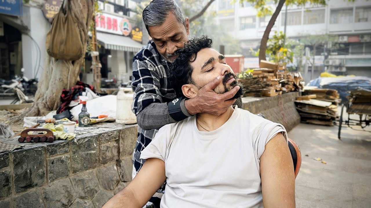 WARIS BARBER Full Relax Head Massage Asmr💆🏻‍♂️ | Tok Sen | Indian Head Massage |asmr sleep massage ✨